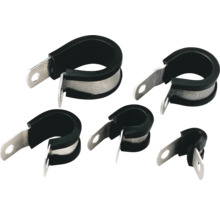 Rohrschellen aus Metall mit Gummieinlage, Set
