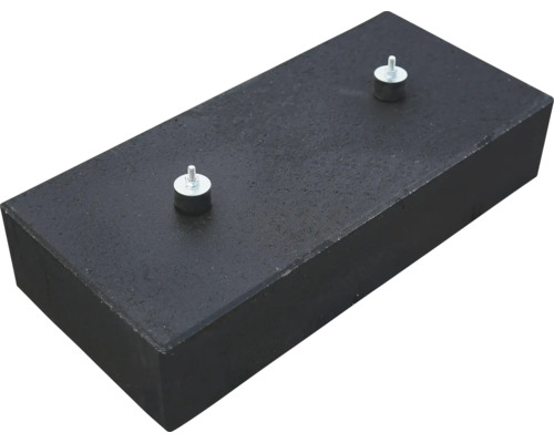 Wärmepumpen-Fundament Beton anthrazit 75 cm x 35 cm x 15 cm Schwingungsdämpfer aus Beton mit Schrauben