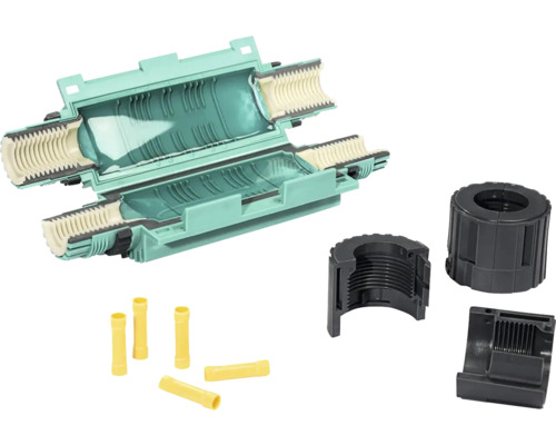 Abzweigmuffe mit Zubehör zur Kabelverbindung