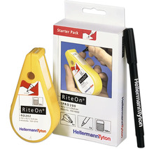 HellermannTyton Rite On Starter Pack mit Markierungsstift und Etikettenspender