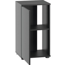 Schwarzer Unterschrank mit einer Tür und Regalfächern