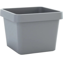 Grauer, quadratischer Pflanzkasten aus Kunststoff