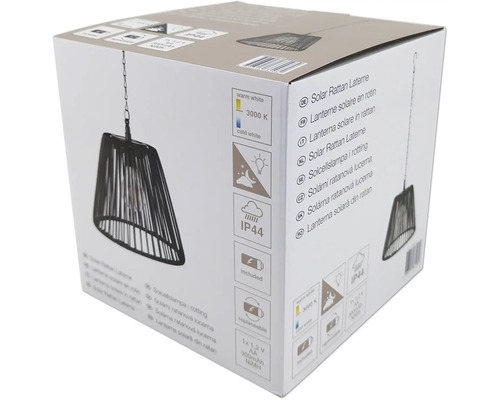 Verpackung einer Solar Rattan Laterne