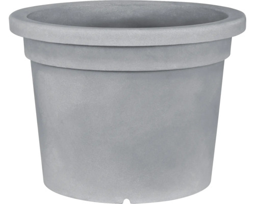 Grauer Pflanztopf aus Kunststoff