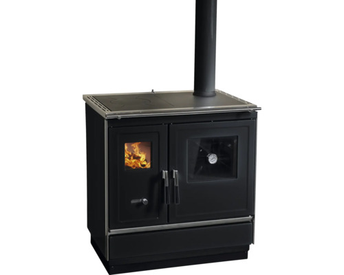 Holzherd mit Kochfeld und Backofen