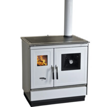 Holzherd mit Kochfeld und Sichtfenster