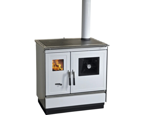 Holzherd mit Kochfeld und Sichtfenster