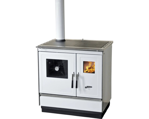 Holzherd mit Kochfeld und Backofen