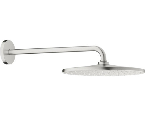 Kopfbrause Set GROHE Rainshower Mono 310 rund Ø 310 mm inkl. Brausearm supersteel 26558DC0 Kopfbrause für Dusche mit Wandarm