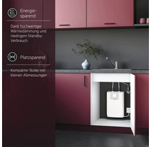 Kompakter Boiler unter der Spüle in einer modernen Küche.