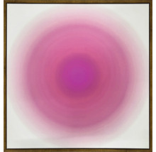 Abstraktes Gemälde mit Farbverlauf in Holzrahmen