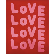 Dekoratives Gemälde mit dem Wort Liebe.