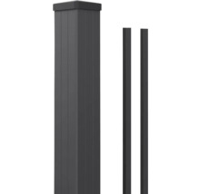 Zaunpfosten aus Aluminium mit Füllprofilen