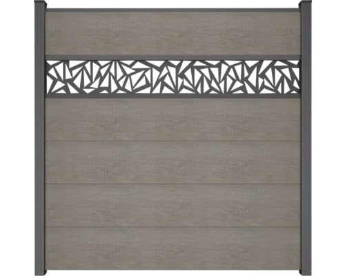 Sichtschutzzaun mit geometrischem Muster für den Garten