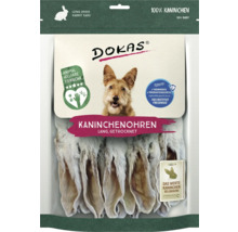 Verpackung von Dokas Kaninchenohren, lang getrocknet, mit Tierschutz Siegel