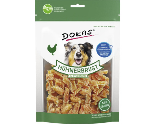Hundesnack DOKAS Hühnerbrust in Stücken 200 g Dokas Hühnerbrust in Stücken für Hunde