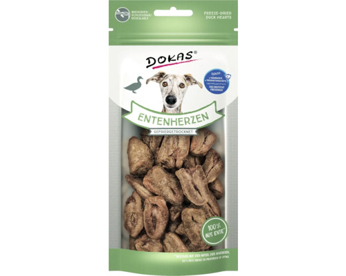 DOKAS Entenherzen gefriergetrocknet in wiederverschließbarer Verpackung