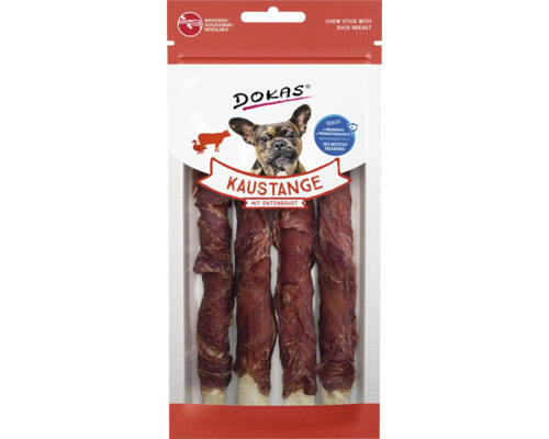 Hundesnack DOKAS Kaustange mit Ente 50 g Dokas Kaustange mit Entenbrust für Hunde, wiederverschließbare Verpackung