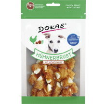 Dokas Hühnerbrust mit Kokosnuss für Hunde, wiederverschließbare Verpackung