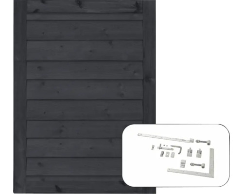 Holztor mit Beschlagsatz