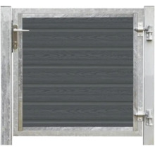 Gartentor mit Holzstruktur und Metallrahmen