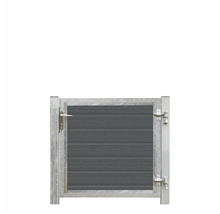 Gartentor mit Holzfüllung und Metallrahmen
