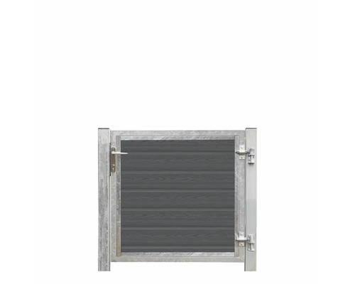 Gartentor mit Holzfüllung und Metallrahmen