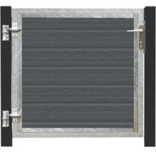 Gartentor mit Holzfüllung und Metallrahmen