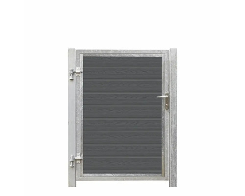 Gartentor mit Holzfüllung und Metallrahmen