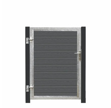Gartentor mit Holzstruktur und Metallrahmen