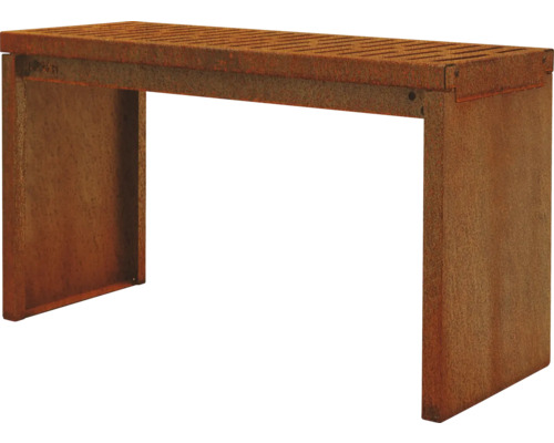 Gartenbank Palatino Bridge Corten-Stahl 109 x 40 x 54 cm rost Bank aus Metall für den Außenbereich