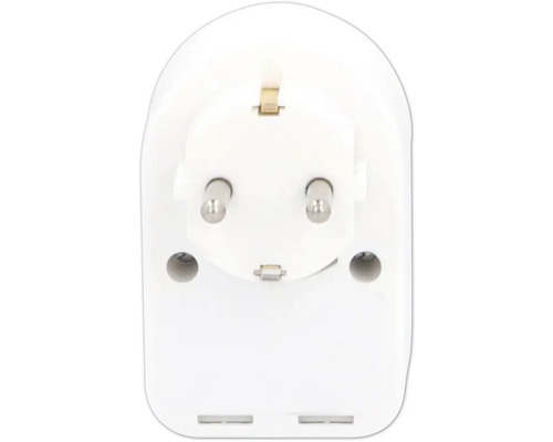 Weißer Schutzkontaktstecker