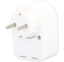 Weißer Steckdosenadapter für den Innenbereich