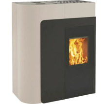 Pellet-Kaminofen mit Sichtfenster und Flammen