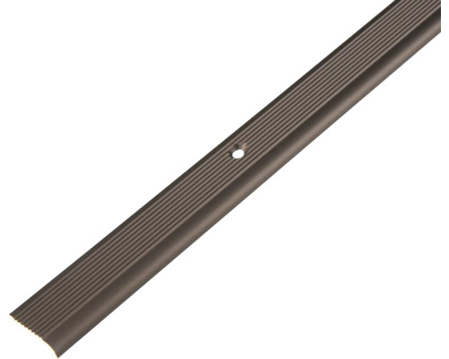 Winkelprofil Alu bronze eloxiert 23x5 mm, 2 m Treppenkantenprofil aus Metall mit Schraubloch