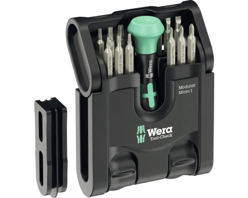 Werkzeug-Set Wera Tool-Check Modular Micro 1, 21 tlg. Wera Werkzeugsatz mit Schraubendreher, Bits und Halter