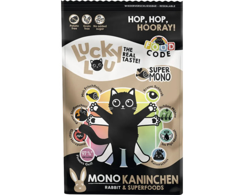 Lucky Lou Mono Kaninchen Katzennahrung Verpackung