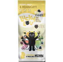 Lucky Lou Kitten Geflügel und Frisches Huhn Katzentrockenfutter Verpackung