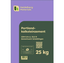 Sack Portlandkalksteinzement CEM II/A-LL 32,5 R, 25 Kilogramm