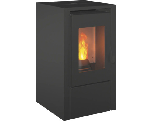Pelletofen Westminster Little Stahl schwarz 6,2 kW Pelletkamin mit Flamme