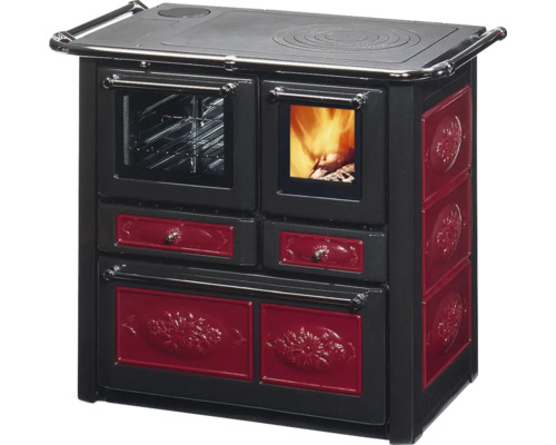 Holzherd mit Backofen und Kochfeld