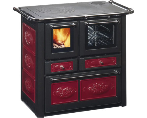 Holzherd mit Backofen und Kochfeld