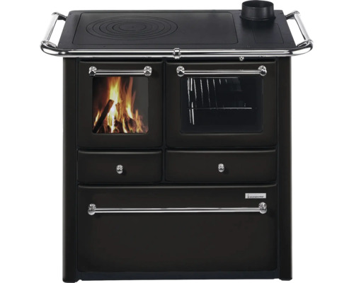 Holzherd mit Kochfeld, Ofen und Schubladen