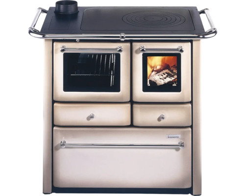 Holzherd mit Backofen und Kochfeld