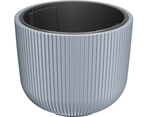 Blumentopf aus Kunststoff mit Rillenstruktur