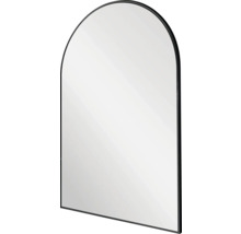 Bogenförmiger Spiegel mit schwarzem Rahmen