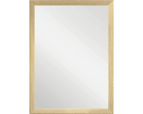 Wandspiegel Kunststoff Holzoptik geriffelt 50x70 cm Rechteckiger Spiegel mit Rahmen