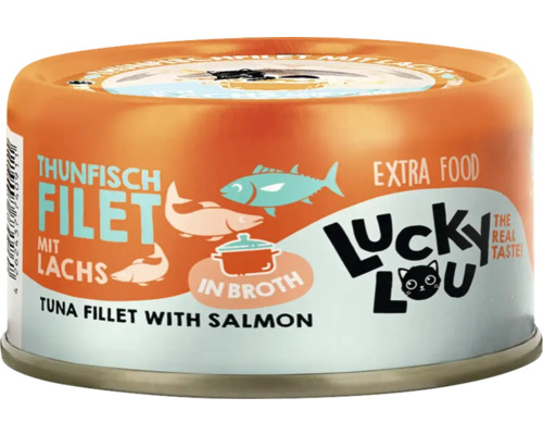Lucky Lou Thunfischfilet mit Lachs Katzennahrung Dose