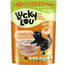 Lucky Lou Katzenfutter Thunfischfilet mit Karotte im Beutel