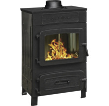 Kaminofen mit Brennkammer und Holzlagerfach